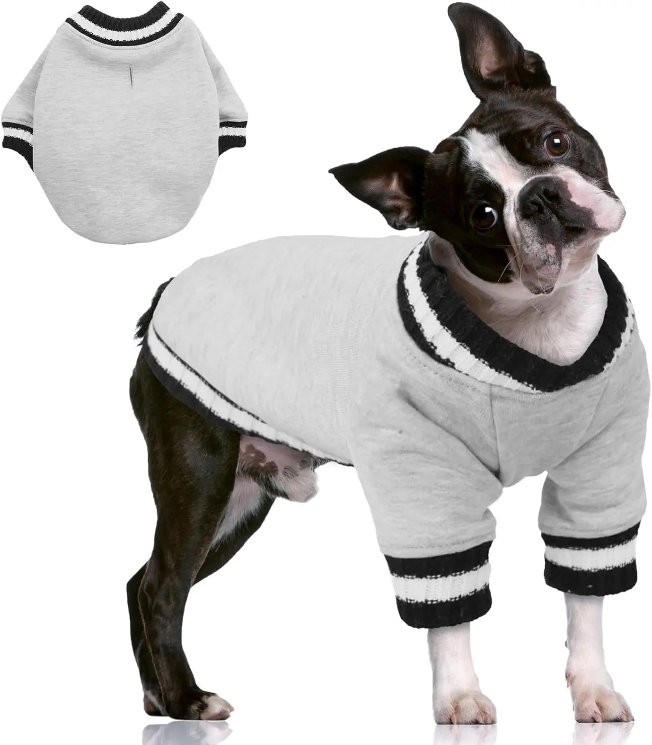 Dog Winter Fleece Pullover Sweater, Soft Warm Hoodie for Small to Medium Dogs