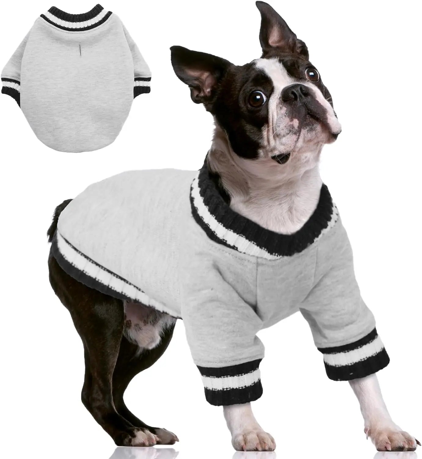 Dog Winter Fleece Pullover Sweater, Soft Warm Hoodie for Small to Medium Dogs