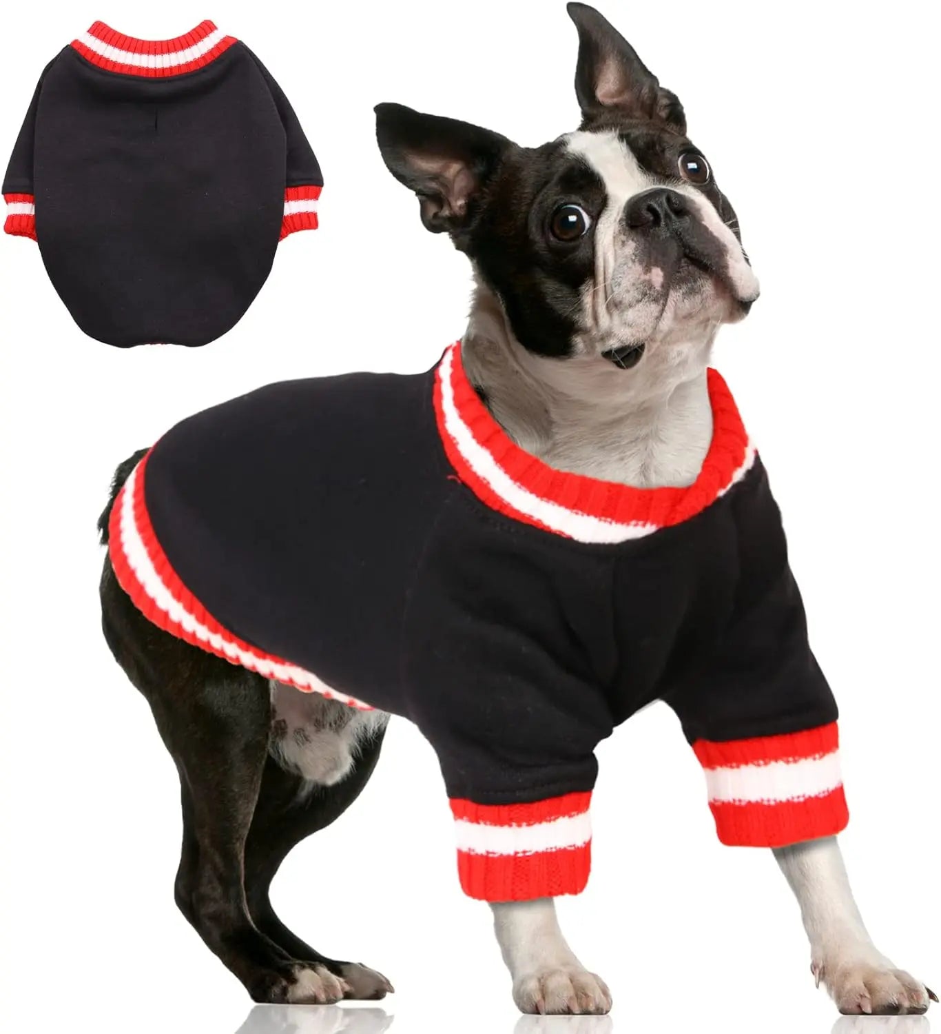 Dog Winter Fleece Pullover Sweater, Soft Warm Hoodie for Small to Medium Dogs