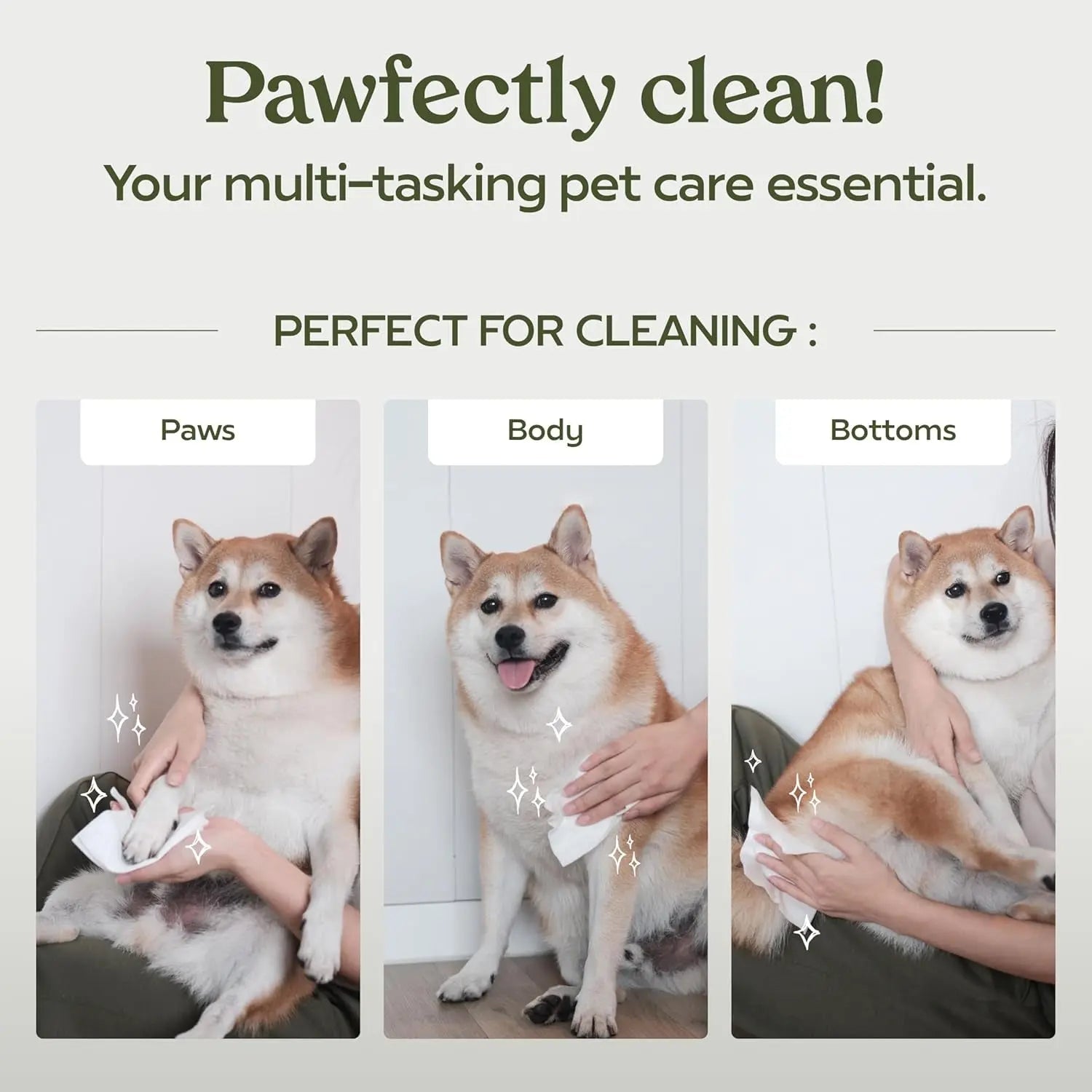 Dog Wipes Hypoallergenic Tear Stain Deodorizing Cat Pet 100 Count