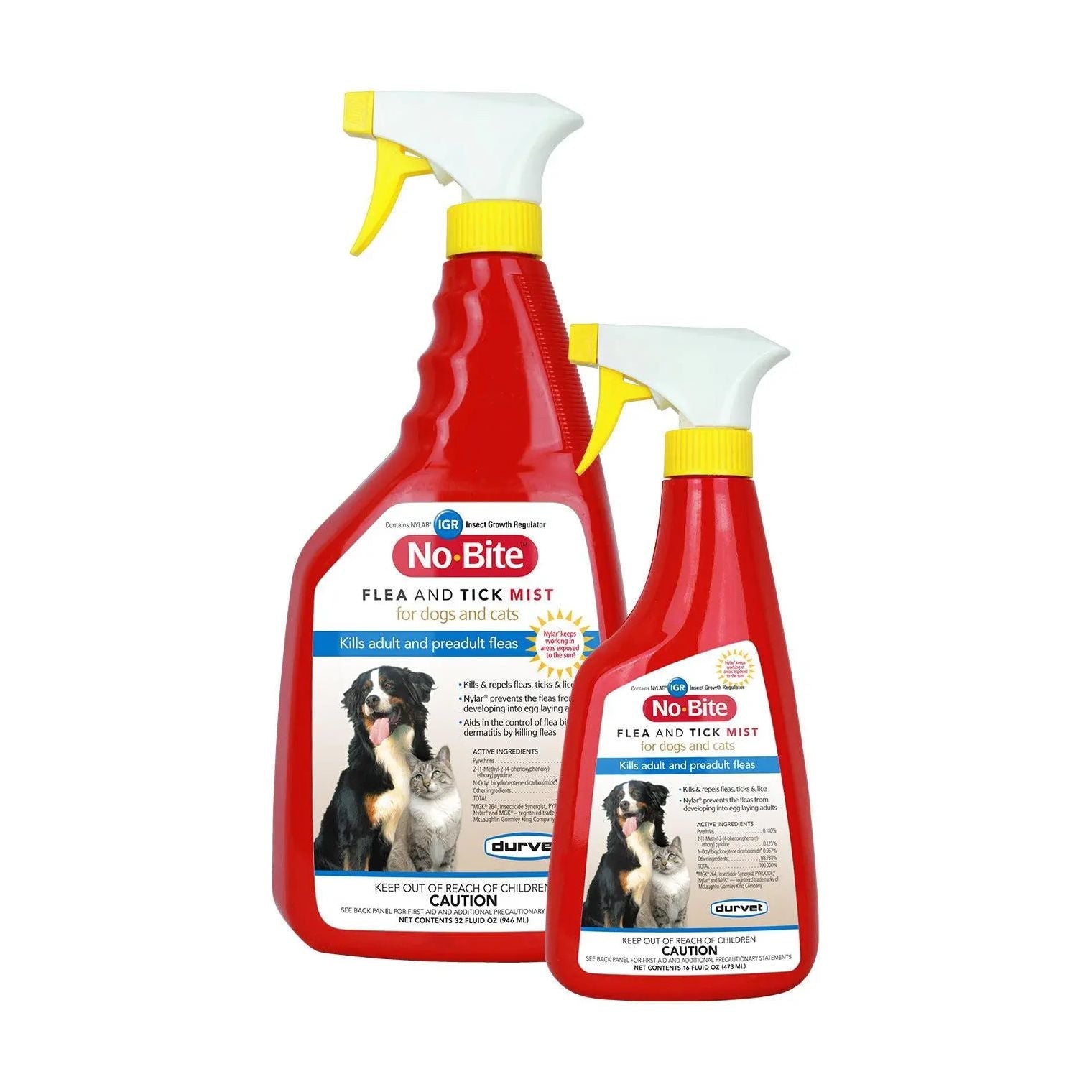 Durvet No-Bite IGR Flea and Tick Mist for Dogs and Cats 32 oz.