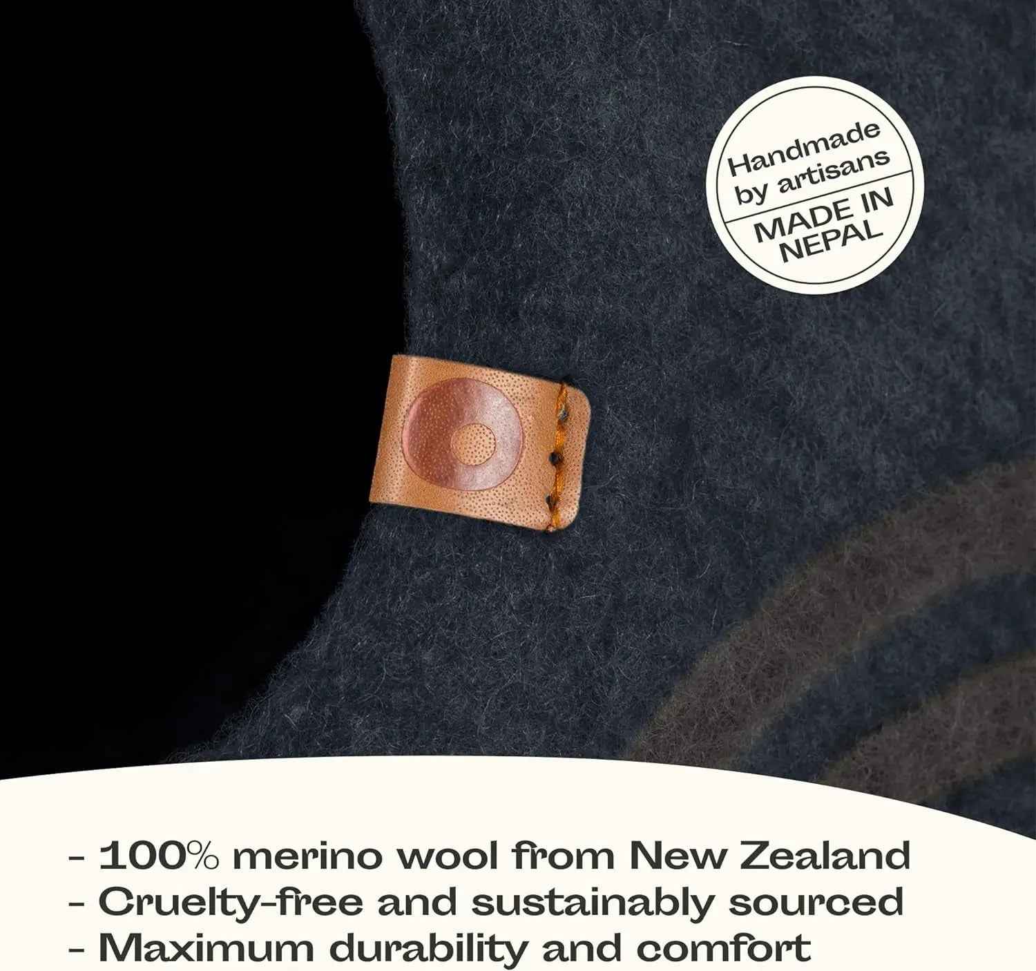 Eco-Friendly Cat Cave Bed – Handmade 100% Merino Wool Felt Hideout for Cats & Kittens