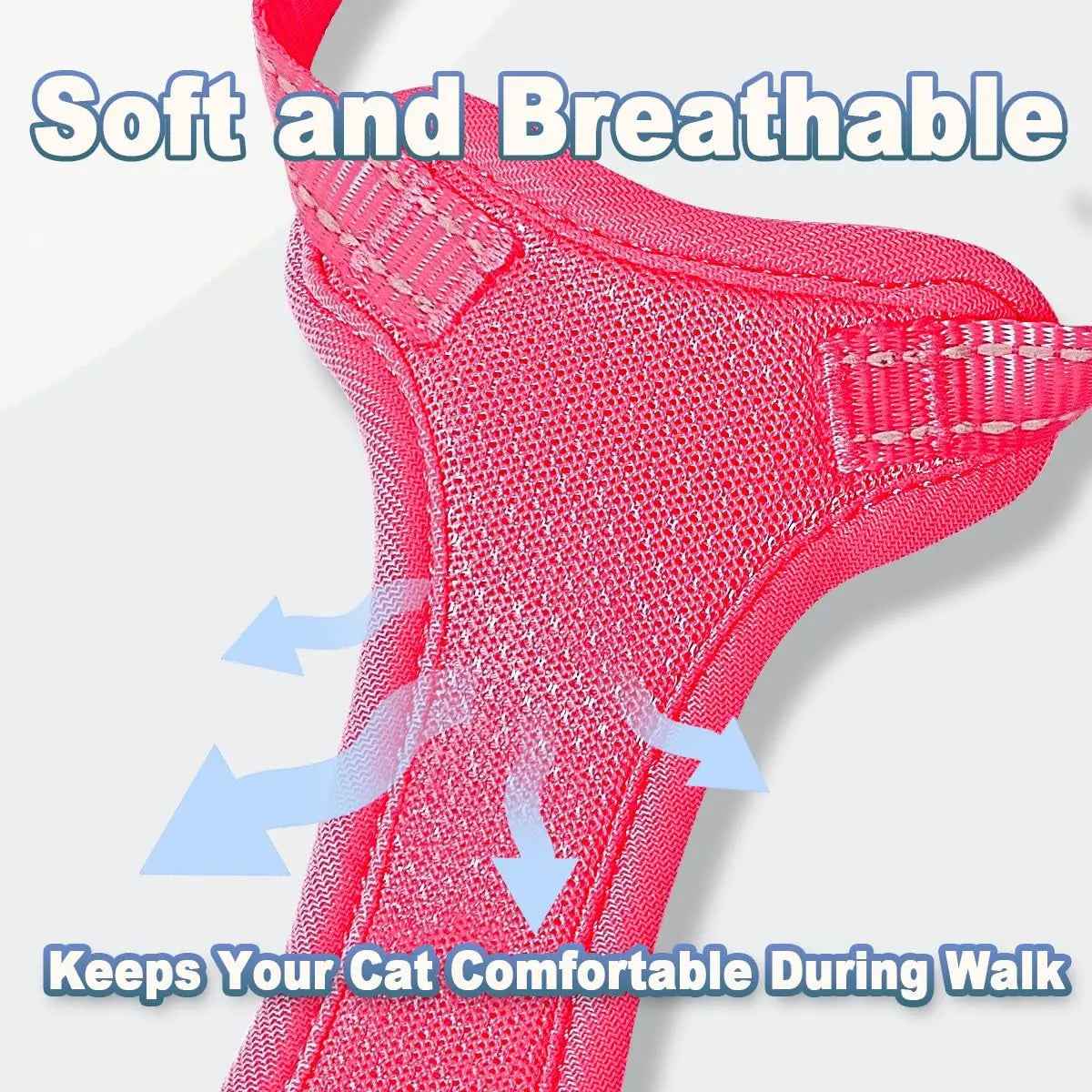 Escape-Proof Cat Harness & Leash Set – Reflective Adjustable Vest