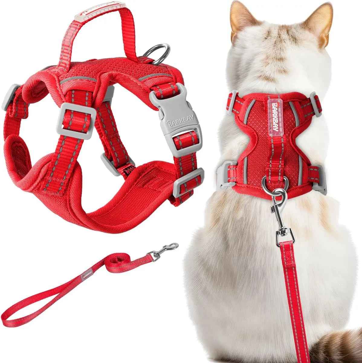 Escape-Proof Cat Harness & Leash Set – Reflective Adjustable Vest