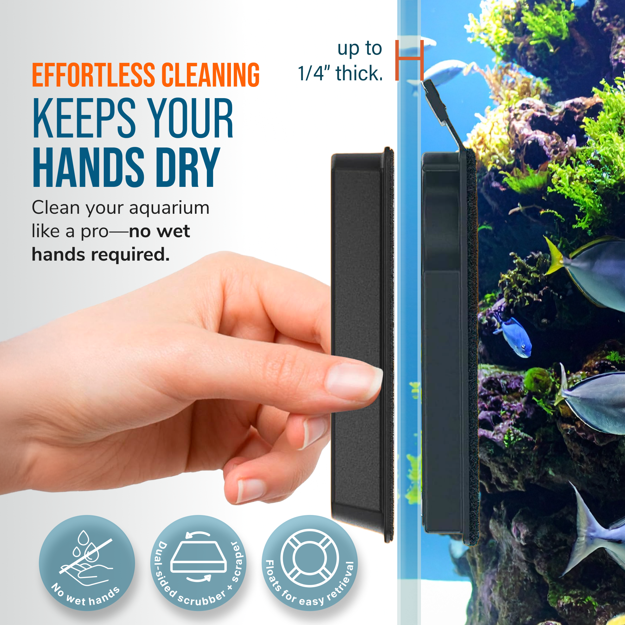 Flipper NANO FLOAT 2 in 1 Magnetic Aquarium Algae Cleaner