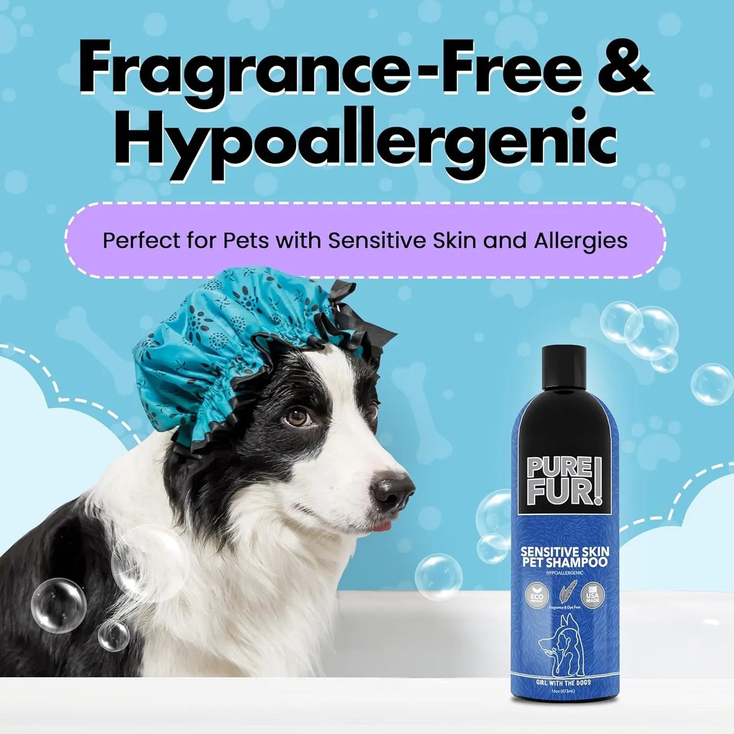 Fluff Off Dog & Cat Shampoo Set – Deshedding & Sensitive Skin, 16oz Each