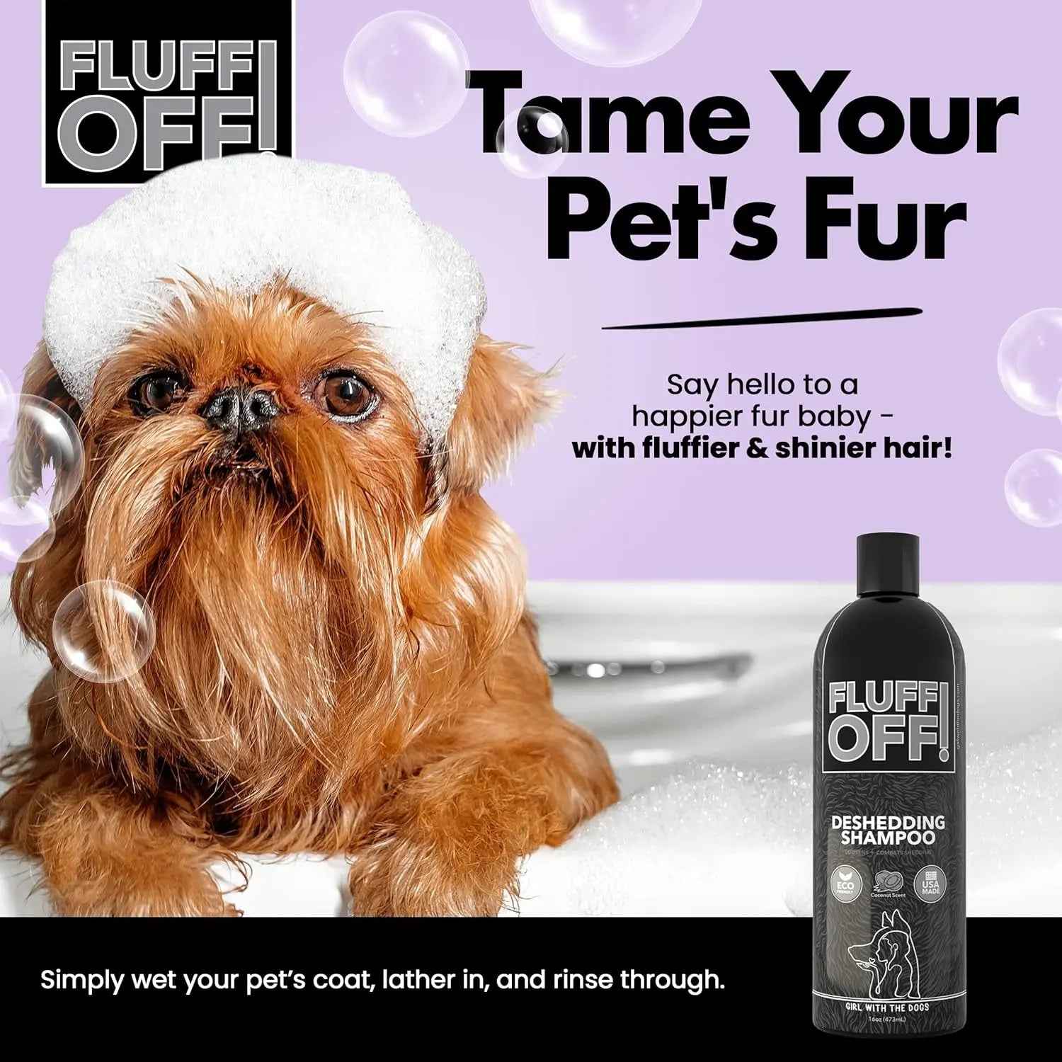 Fluff Off & Nasty Critter Dog Shampoo Set – Deshedding & Deep Clean, 16oz Each
