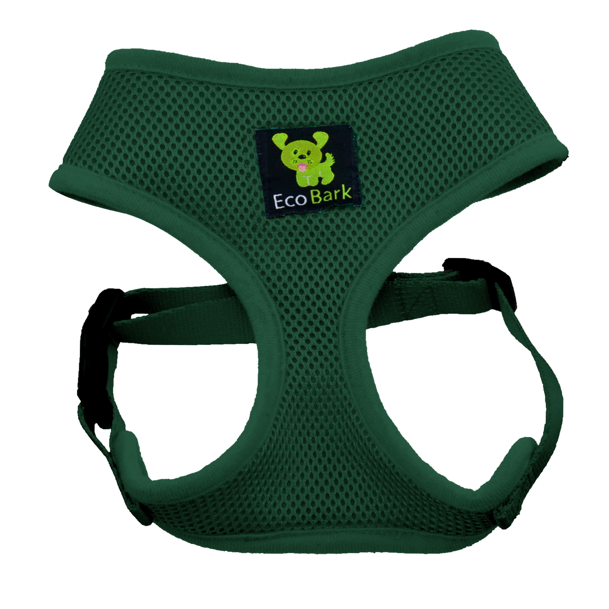 EcoBark Forest Green Dog Harness - Over-the-Head Vest Halter Soft Mesh for Small to Medium Dogs