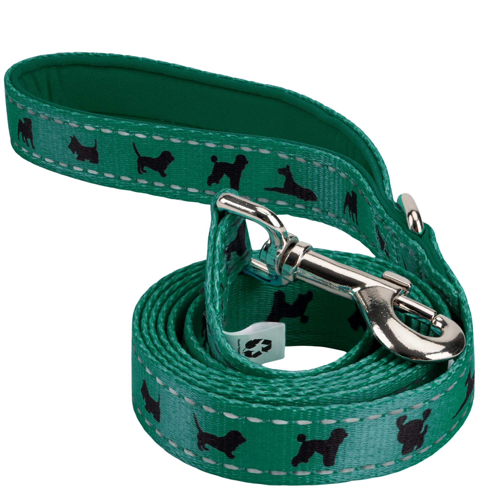 EcoBark Forest Green Dog Leash- Padded Comfort Grip Leash - 4ft, 5ft, and 6ft Leash for Small and Medium Dogs