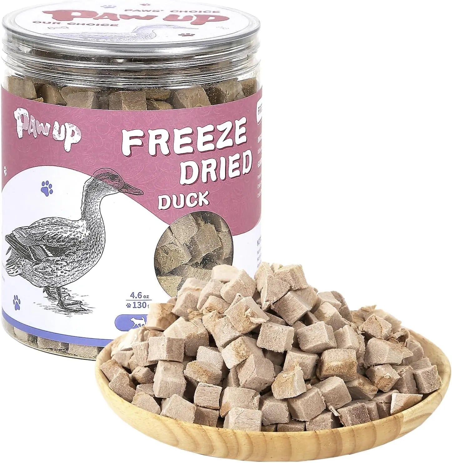 Freeze Dried Duck Dog & Cat Treats High Protein Grain Free Raw Food Topper 4.6oz