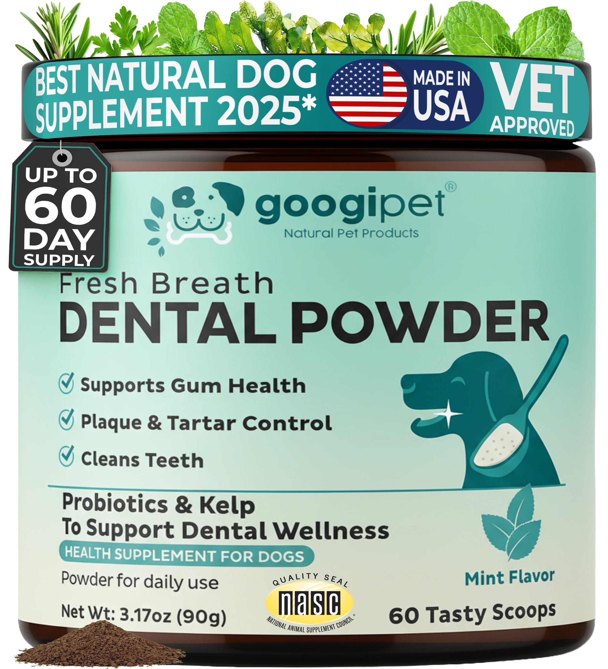 Fresh Breath Dental Powder for Dogs