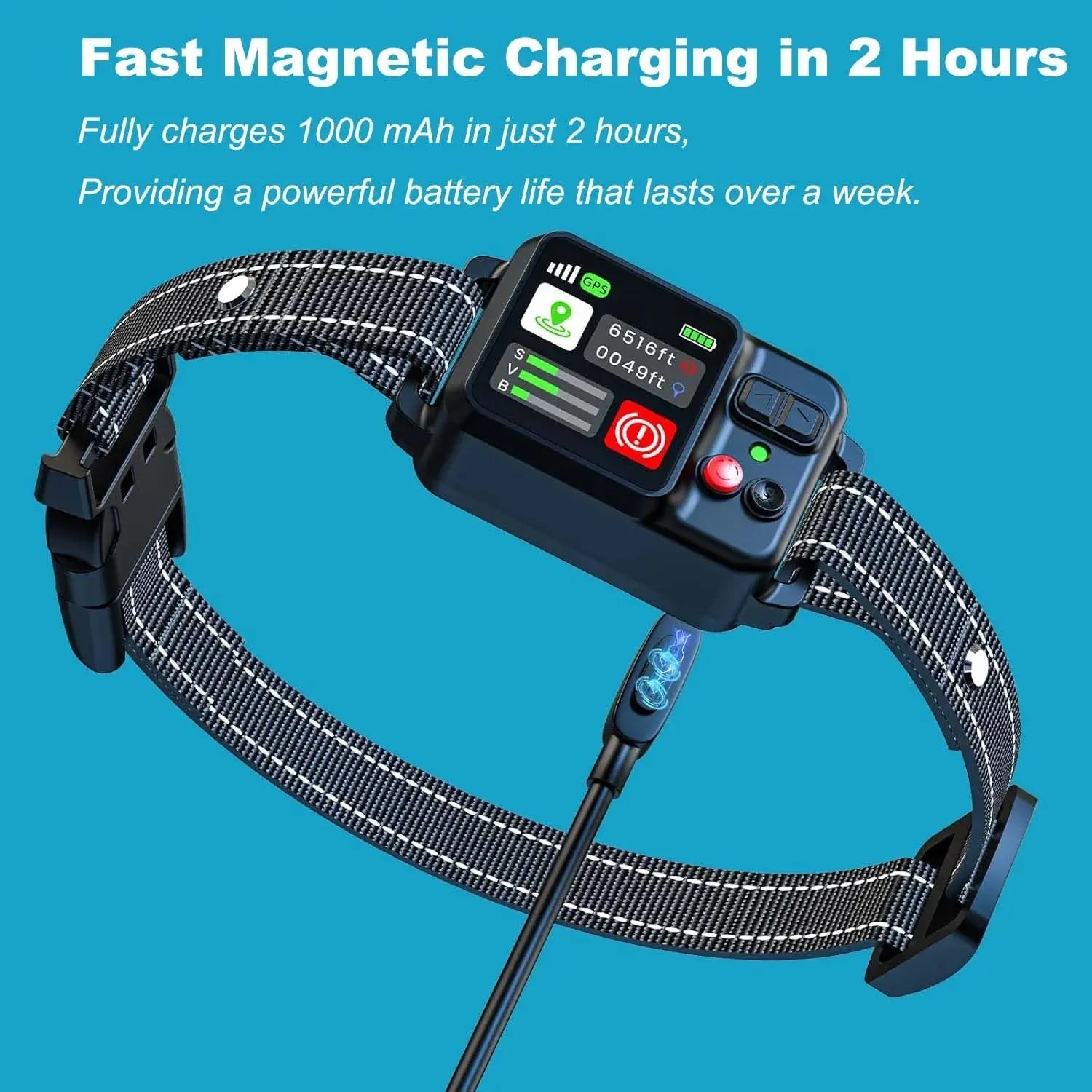 GPS Wireless Dog Fence System Rechargeable Waterproof Training Collar