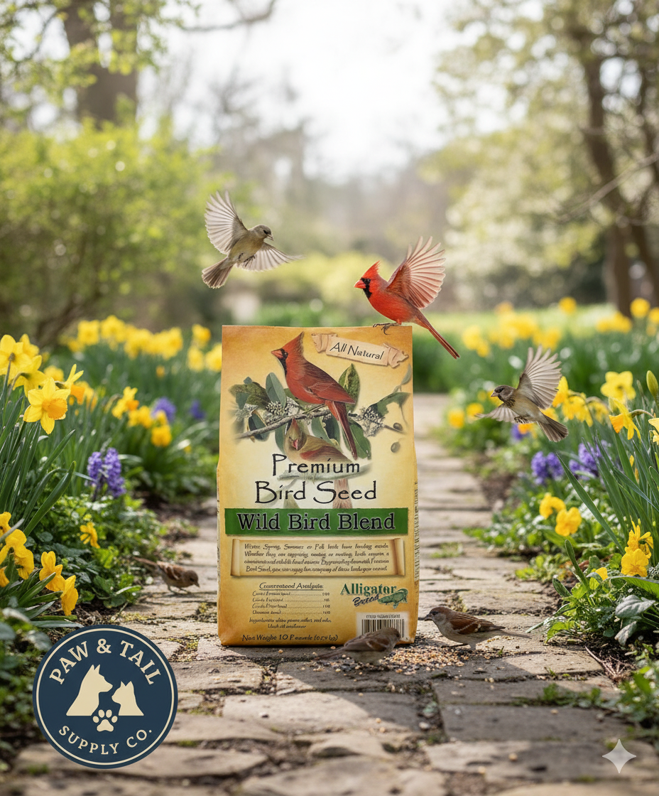 Alligator Premium Wild Bird Seed Blend 10 lb No Corn Natural Year-Round Feed