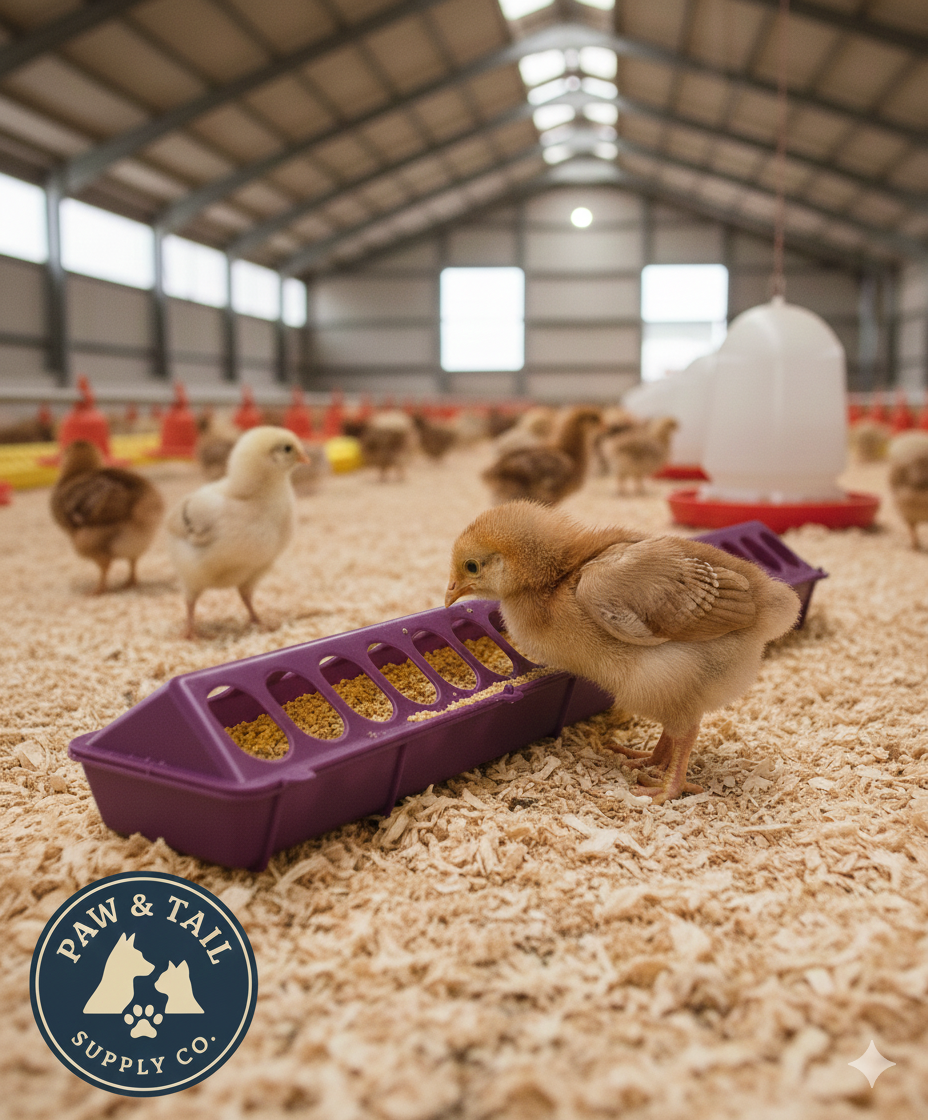 Little Giant 20 Plastic Flip-Top Poultry Ground Feeder, Purple Chickens Birds 2-Pack