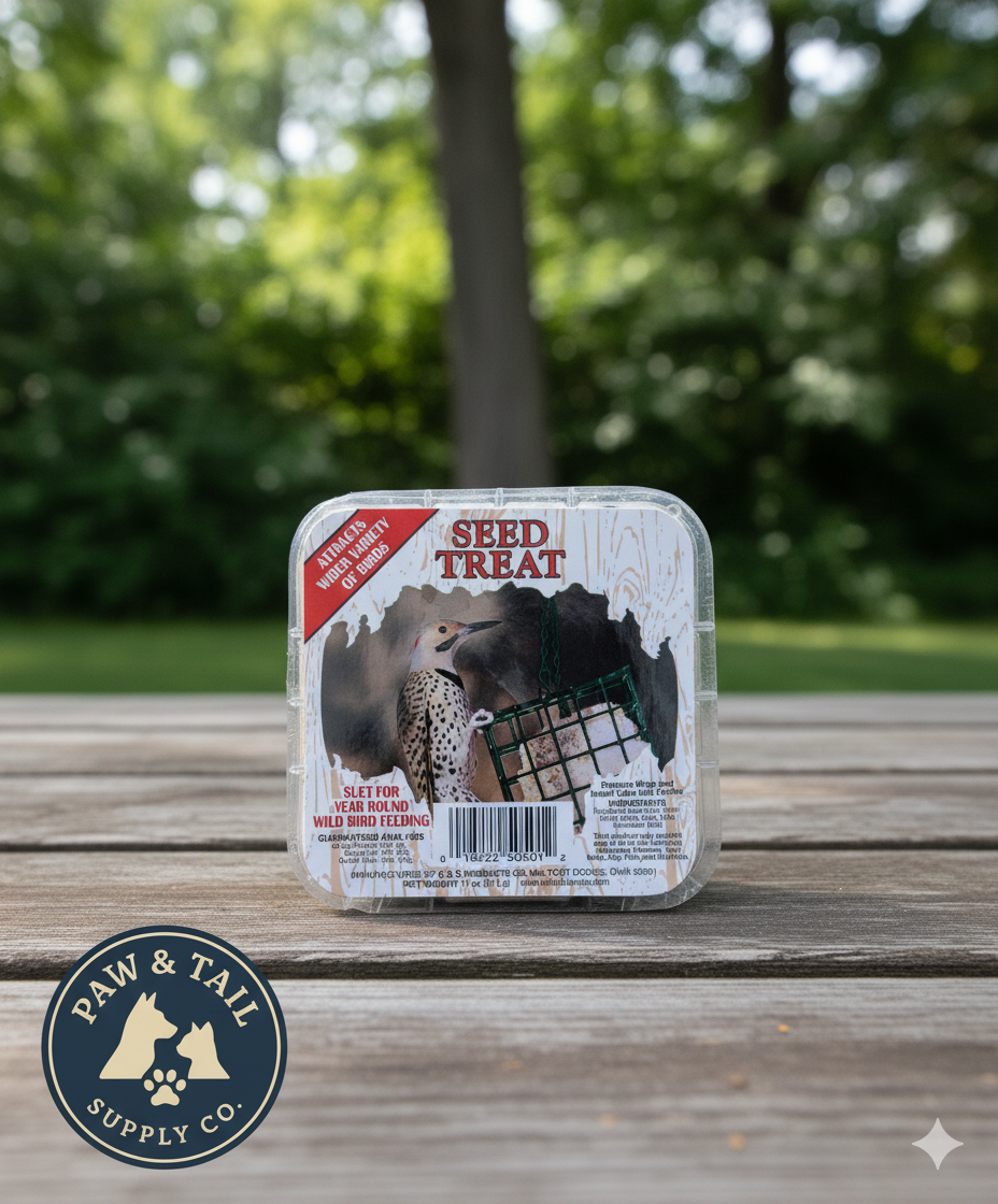 C&S Wild Bird Suet Seed Treat 11 oz Premium Suet Cake Year-Round Feeding