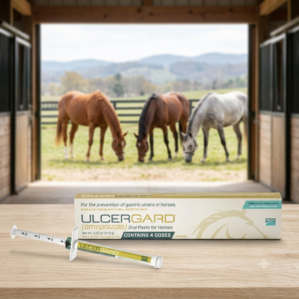 Merial UlcerGard (Omeprazole) Oral Paste for Horses 6.15g Each