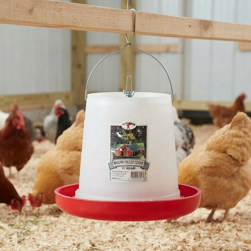 Little Giant Plastic Hanging Poultry Feeder Holds 11-Pound Feed