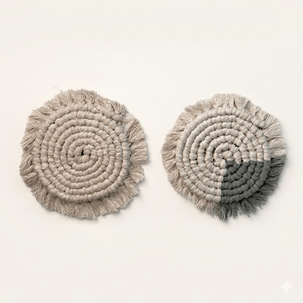 Tilley + Me Handmade Macrame Coasters | Boho Drink Mats