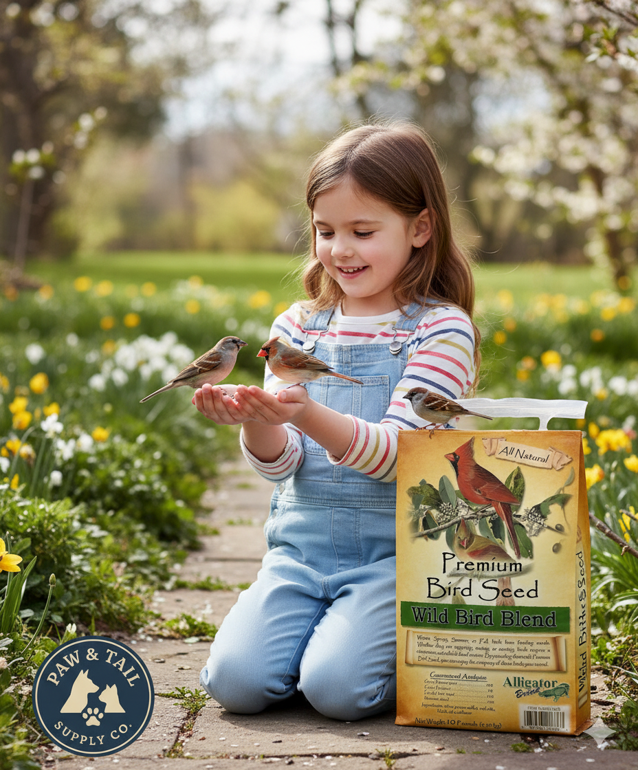 Alligator Premium Wild Bird Seed Blend 10 lb No Corn Natural Year-Round Feed