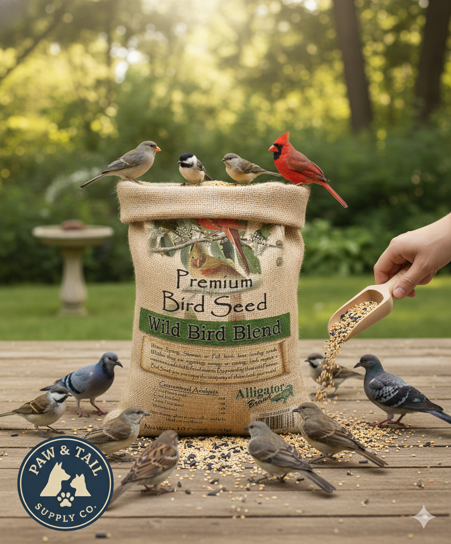Alligator Premium Wild Bird Seed Blend 10 lb No Corn Natural Year-Round Feed
