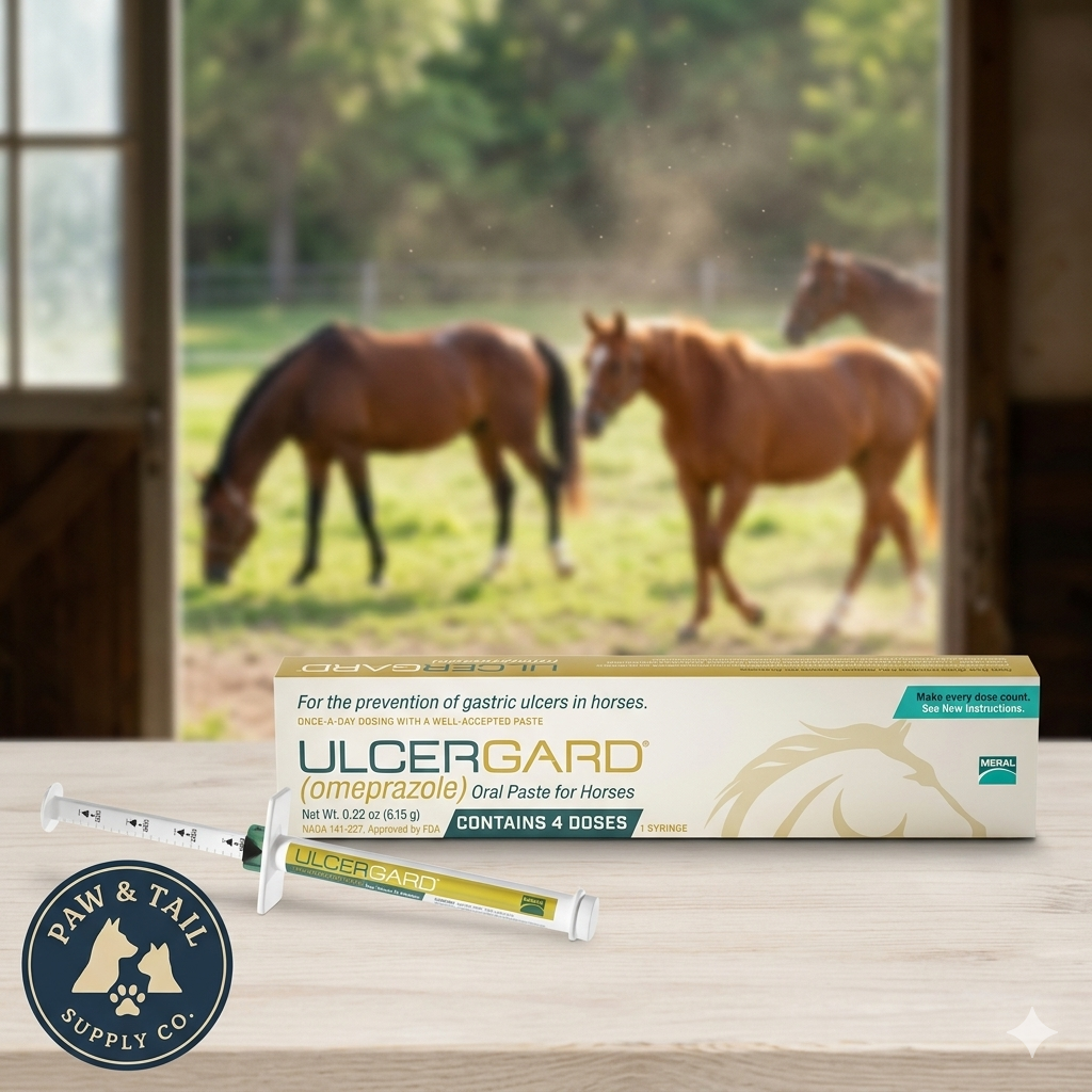 Merial UlcerGard (Omeprazole) Oral Paste for Horses 6.15g Each