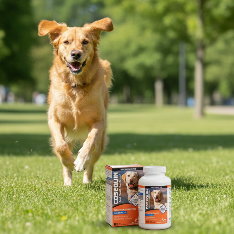 Nutramax Cosequin Max Plus MSM & HA for Dogs 120 Chewable Tablets Joint Support
