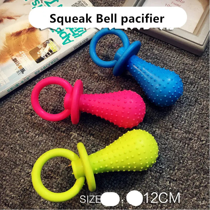 1PC Rubber Squeak Toy for Dog Chew Bone Slipper Squeaky Ball Dog Toys Tooth Grinding Training Pet Toy Supplies accessories