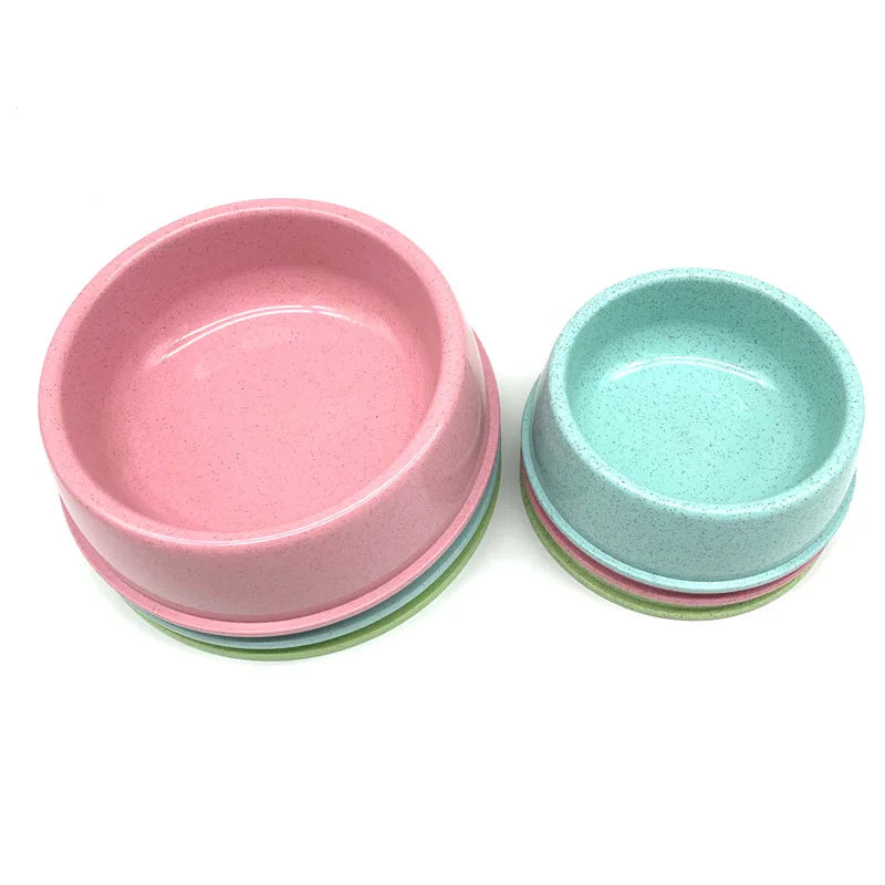 Pet Dog Food Bowl Cat Water Feeding Bowl Durable Thicken Plastic Wheat Stalk Feeder Bowls for Small Medium Dogs Puppy Products