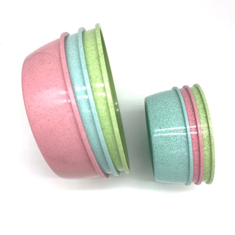 Pet Dog Food Bowl Cat Water Feeding Bowl Durable Thicken Plastic Wheat Stalk Feeder Bowls for Small Medium Dogs Puppy Products
