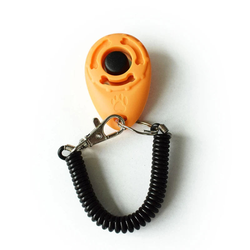 Pet Products Pet Cat Dog Training Clicker Plastic New Dogs Click Trainer Aid Adjustable Wrist Strap Sound Key Chain Dog Repeller