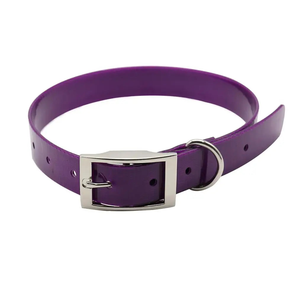 High Quality Large Dog Collar Adjustable TPU Durable Waterproof Pet Dog Collar For Puppy Strap Pure Color Dog Accessories