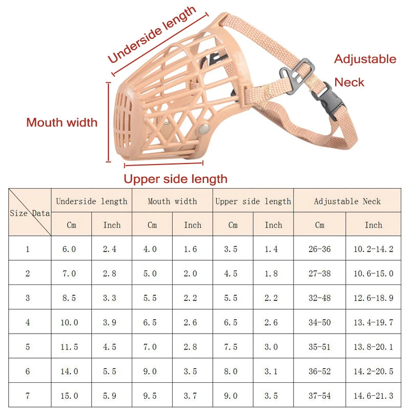 Adjustable Puppy Big Dog Muzzle Safety Breathable Pet Mouth Mask for Small Medium Large Dogs Pets Accessories Mascotas Product