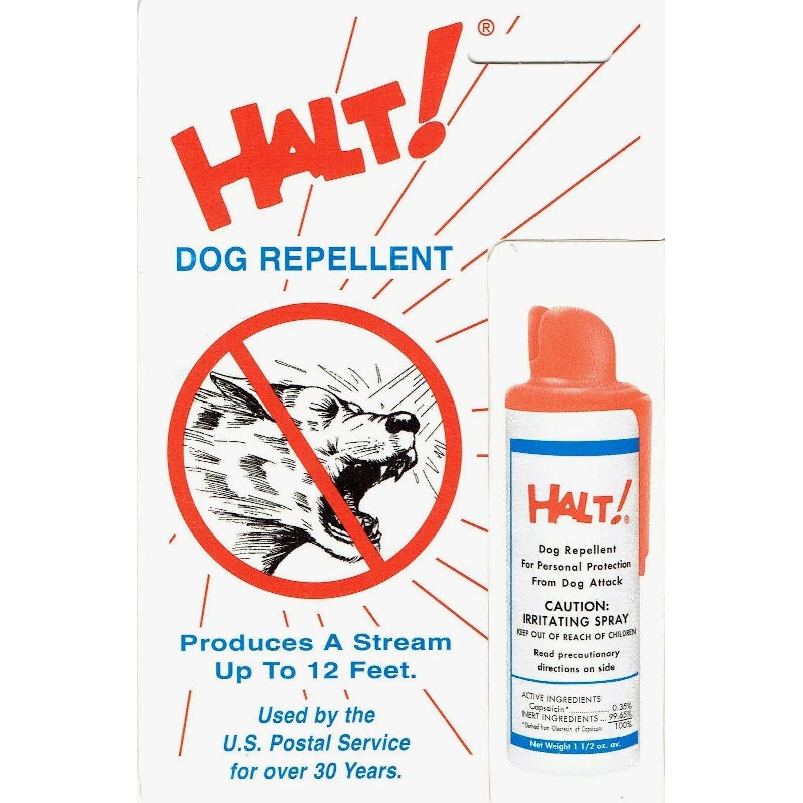 Halt Dog Repellent Spray 1.5 oz Effective Safe Capsaicin Defense for Dogs 6-Pack