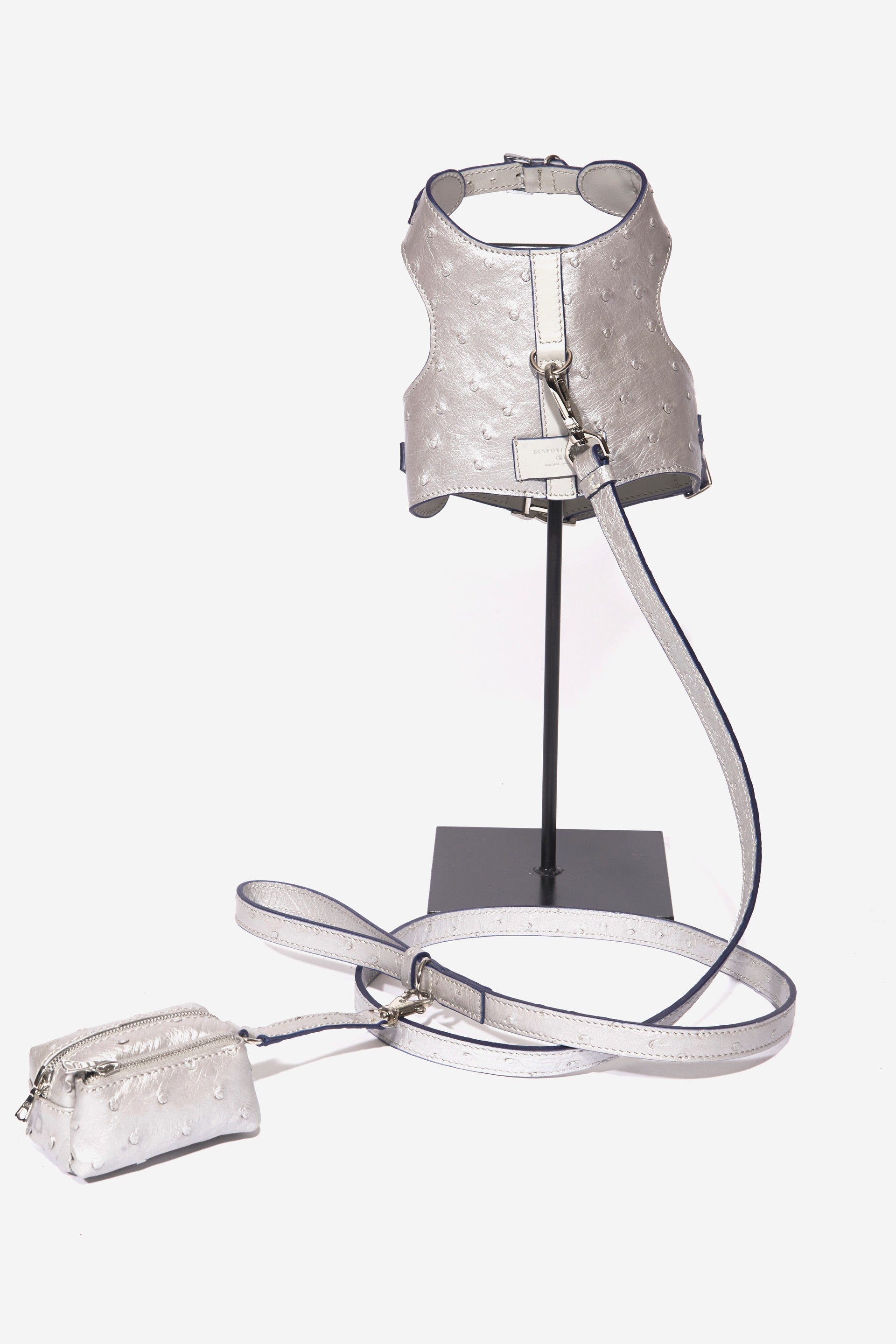 Dog Leash-Small, Metallic Ostrich