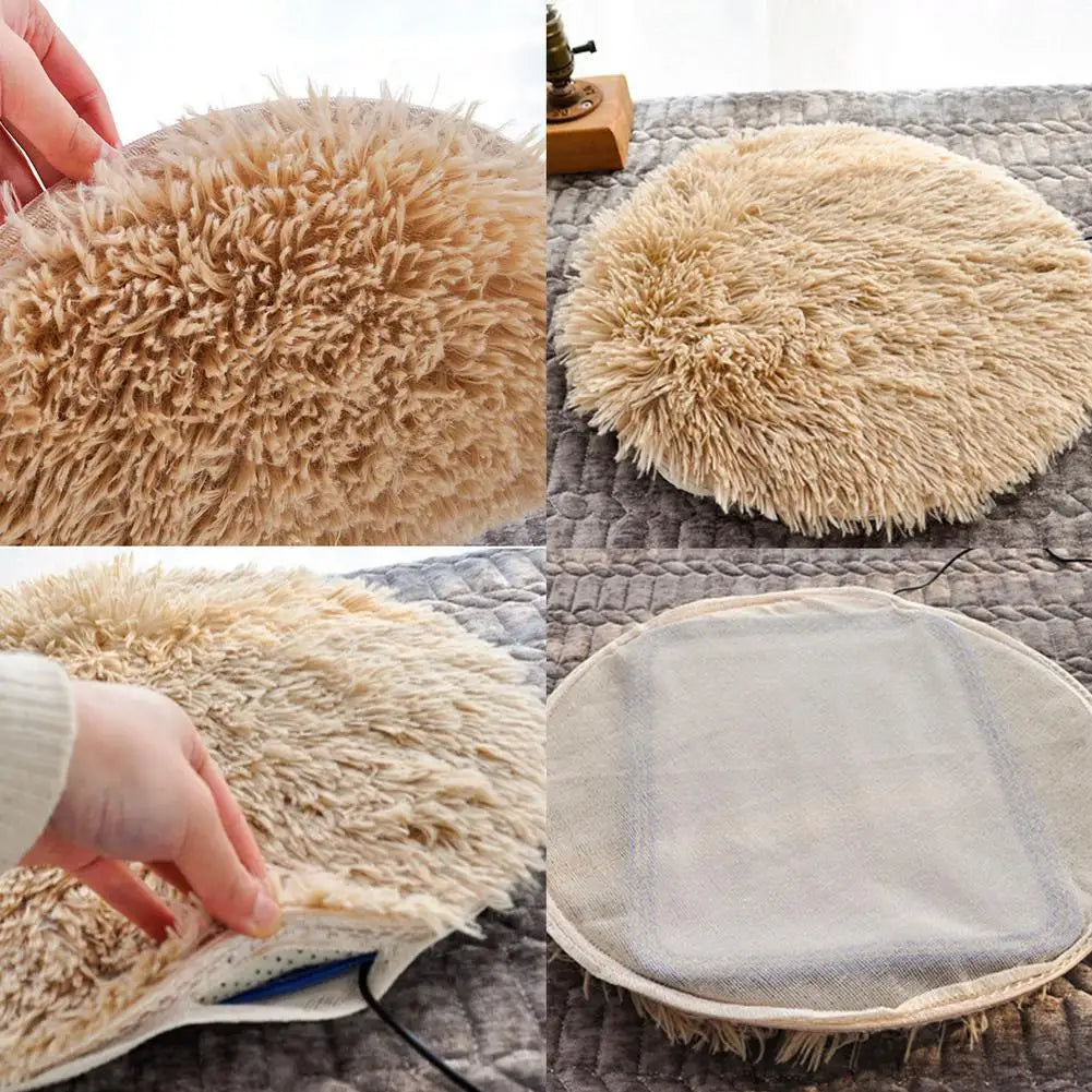 Winter Pet Electric Heating Pad Blanket Dog Cat Bed Plush Mat USB Charging For Travel
