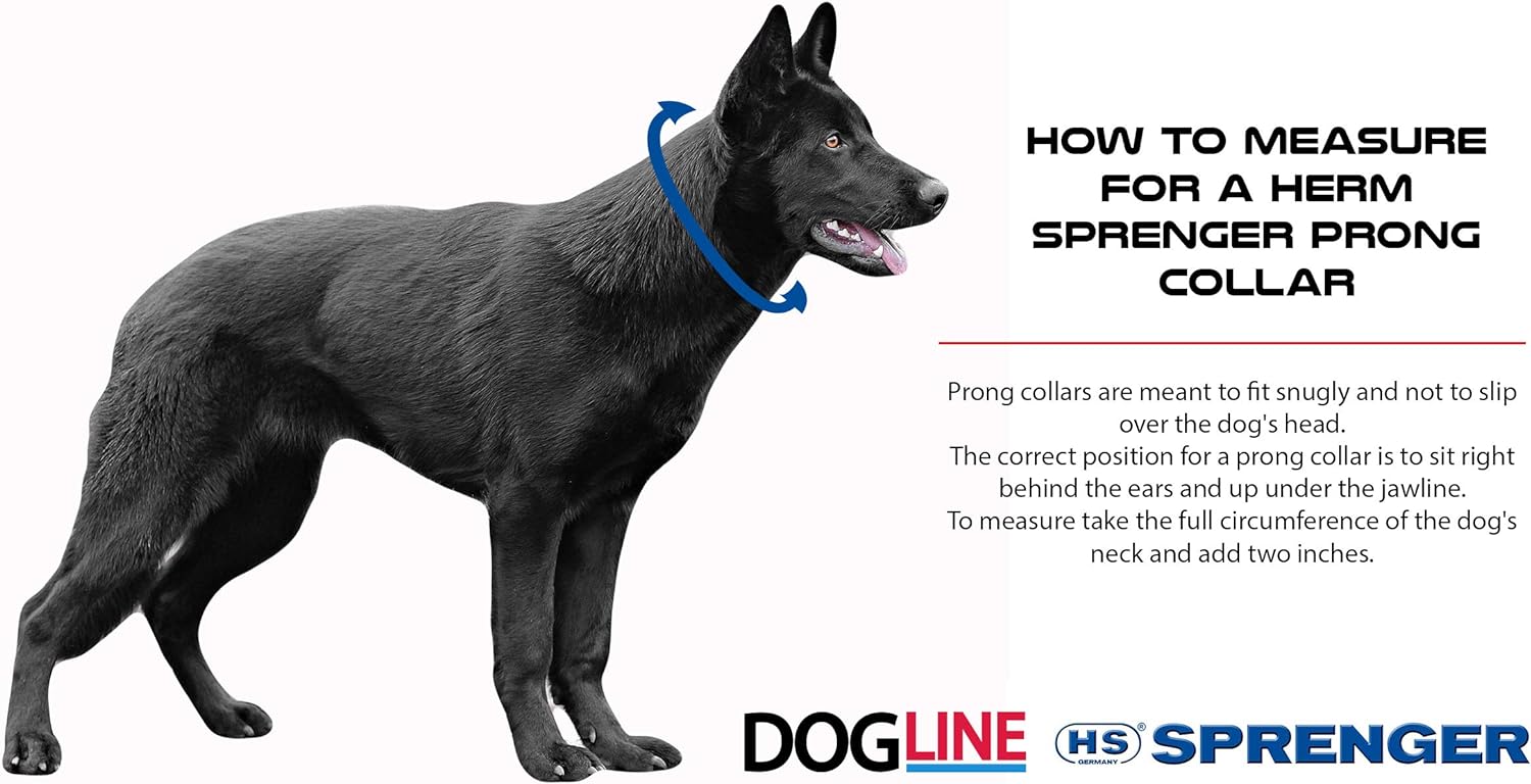 Herm Sprenger Prong Dog Training Collar Chrome Steel Anti Pull Adjustable