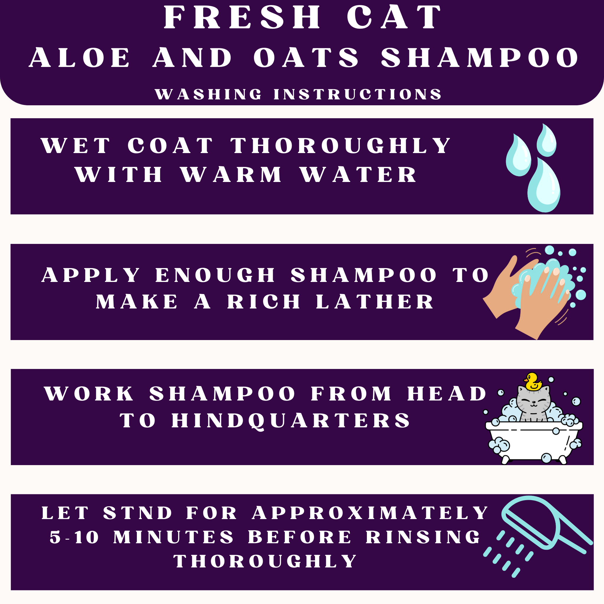 Piccardmeds4pets Fresh Cat Aloe and Oats Shampoo 12 oz.