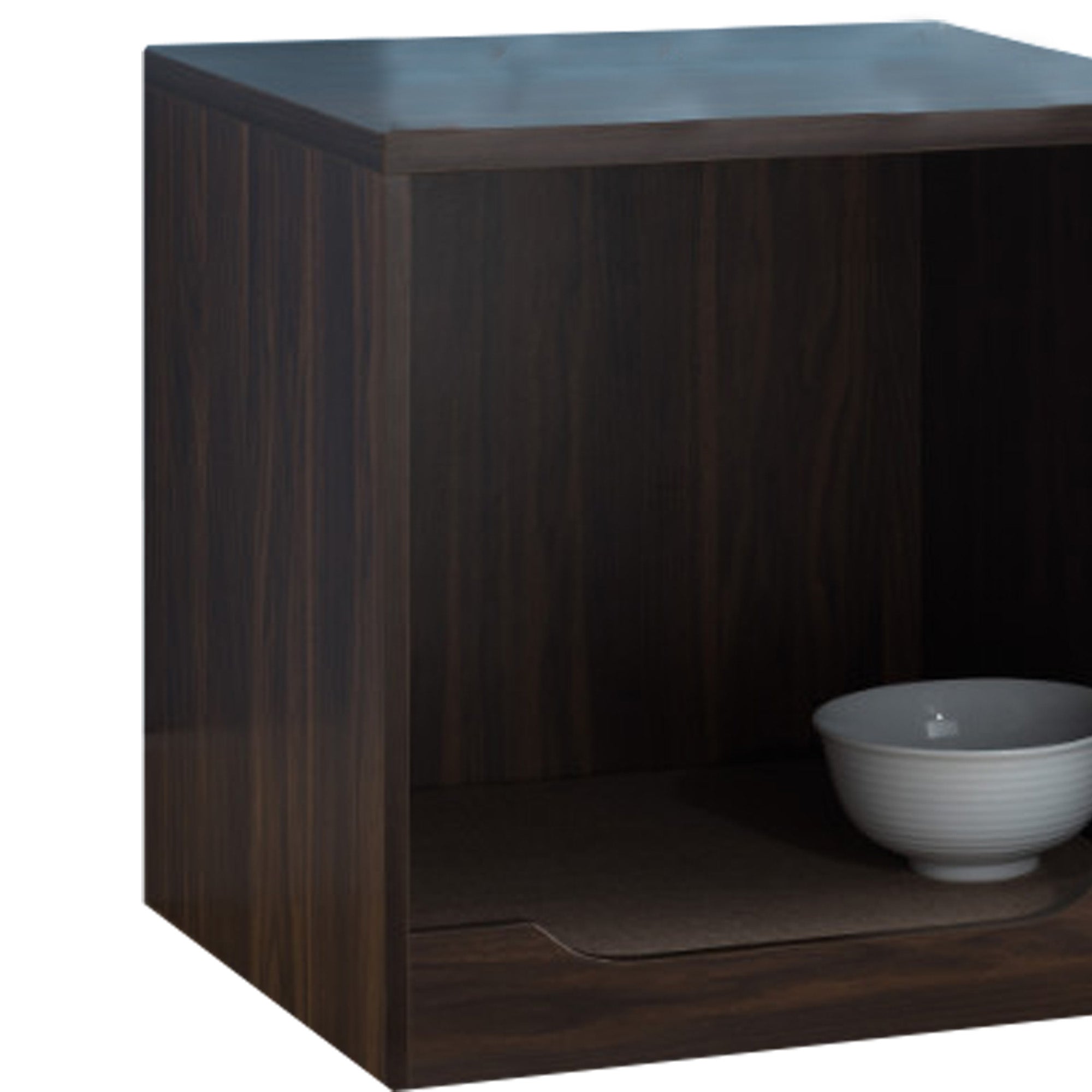 Benzara Bm179743 Wooden Pet End Table, Dark Walnut Brown