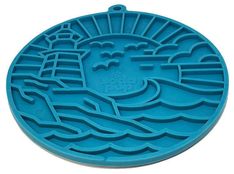 Lighthouse eMat - Enrichment Lick Mat For Dogs and Cats - With Suction Cups | USA Made