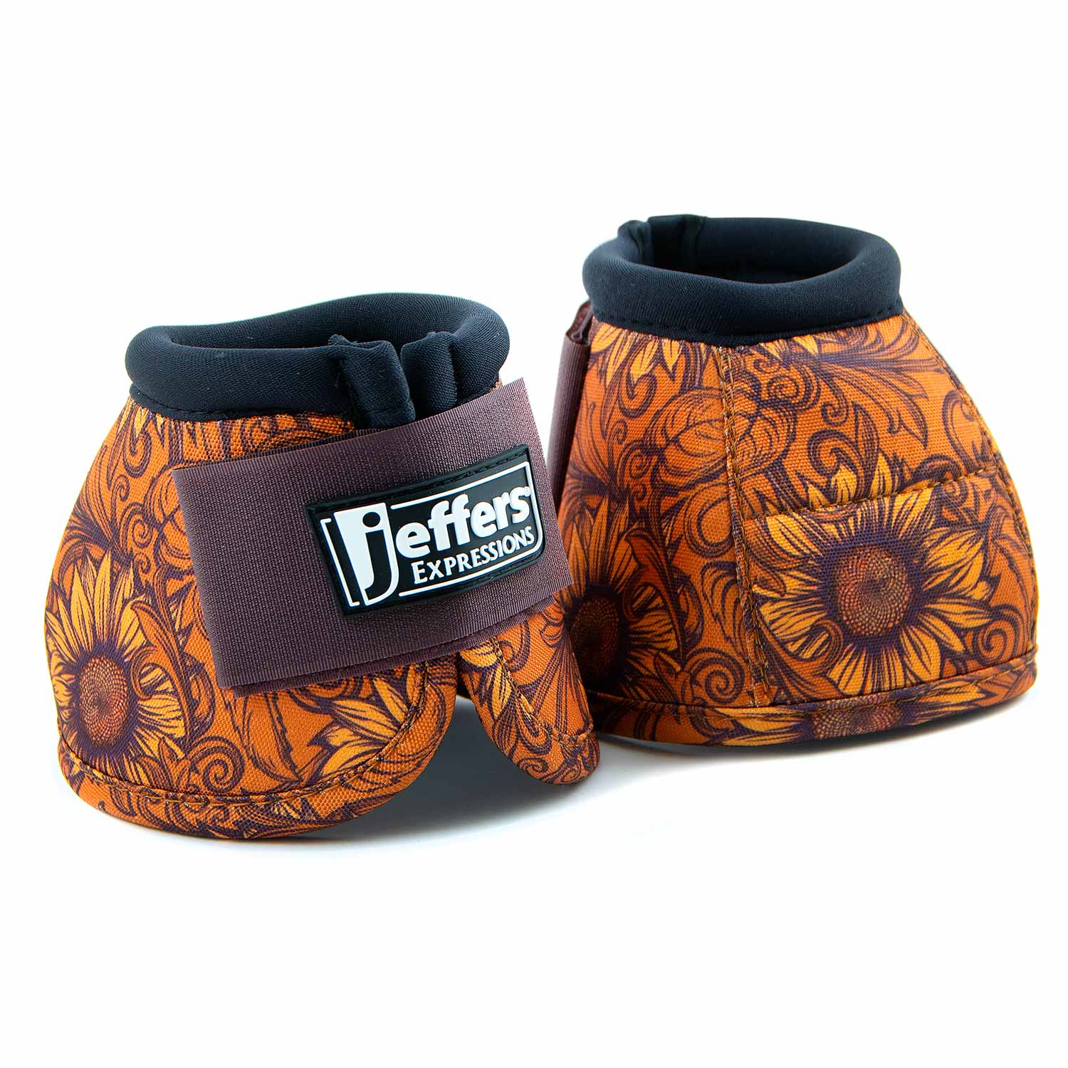 Jeffers Expression No-Turn Bell Boots for Horses, Pair, Nylon