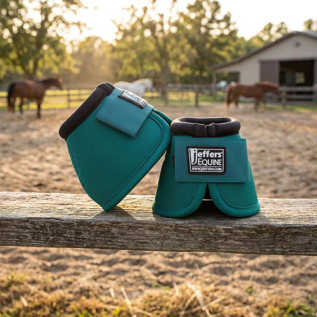 Jeffers No-Turn Bell Boots for Horses, Solid Colors, 2 Count