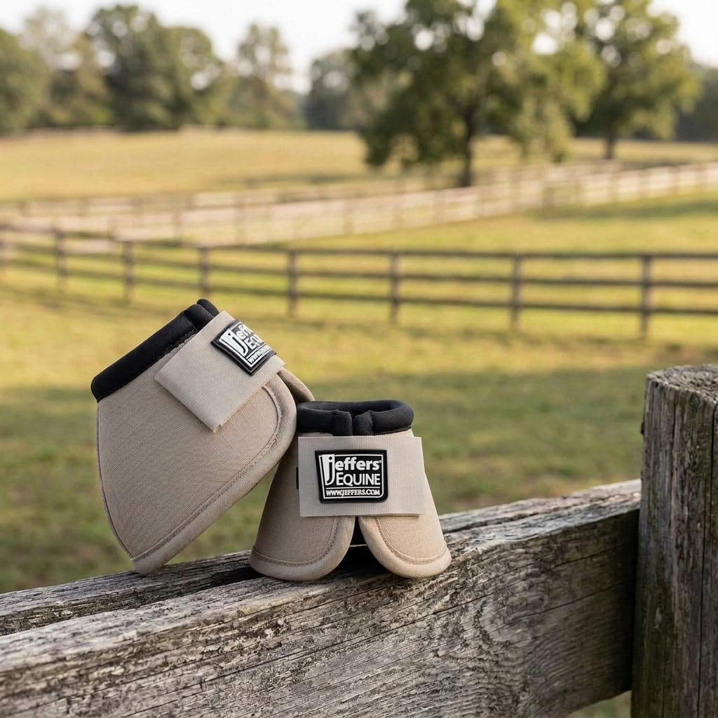 Jeffers No-Turn Bell Boots for Horses, Solid Colors, 2 Count
