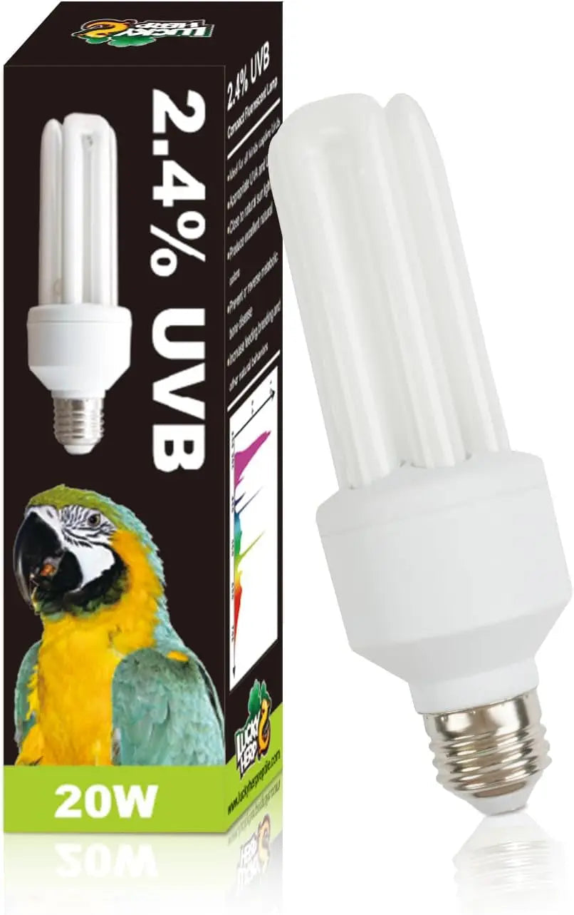 UVA UVB Bird Light Bulb 20W, Full Spectrum Lamp for Captive Birds