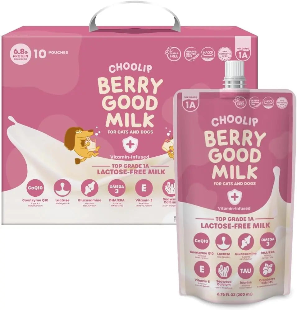 Lactose-Free Vitamin Milk for Cats & Dogs, 10-Pack Pet Nutrition Drink