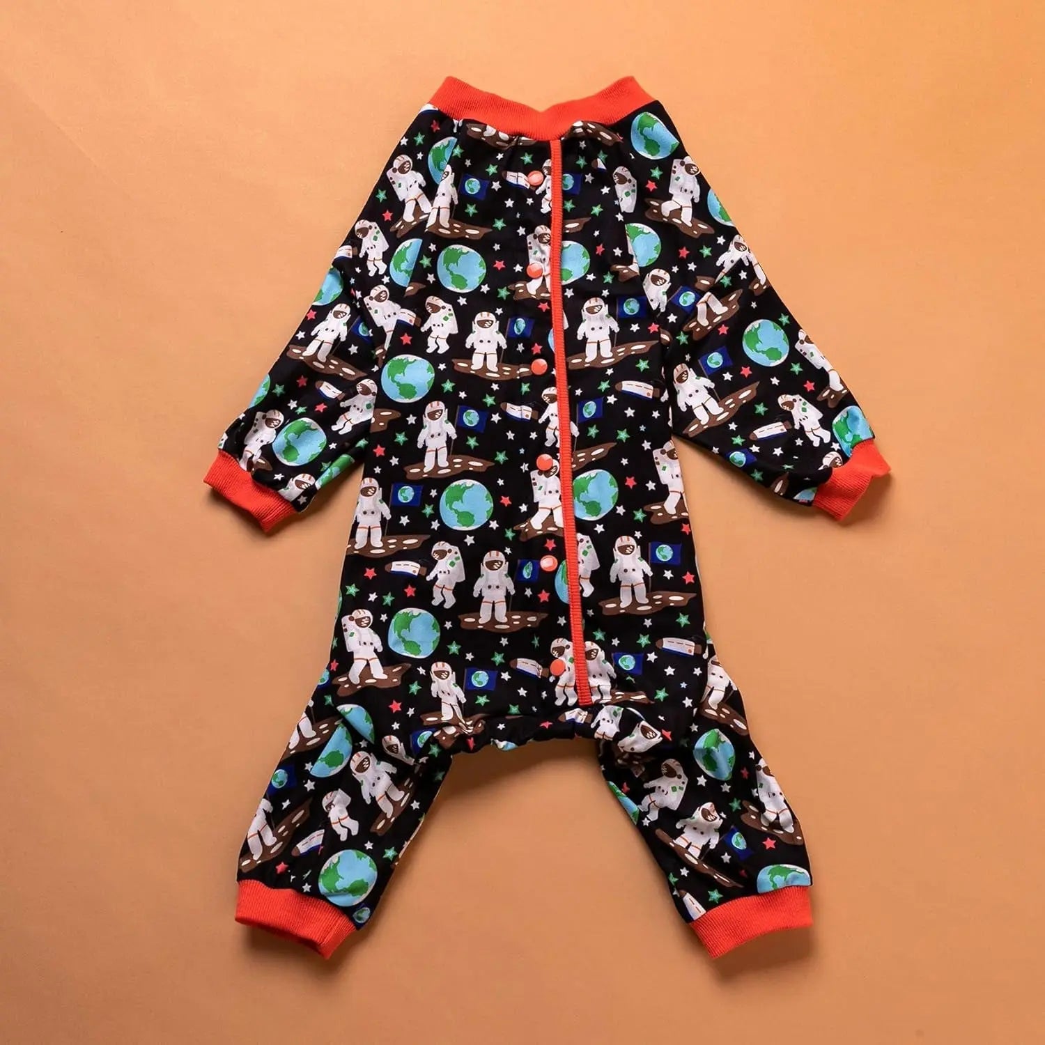 Dog Recovery Pajamas – Space Astronaut Print, UV Pullover for Large Dogs