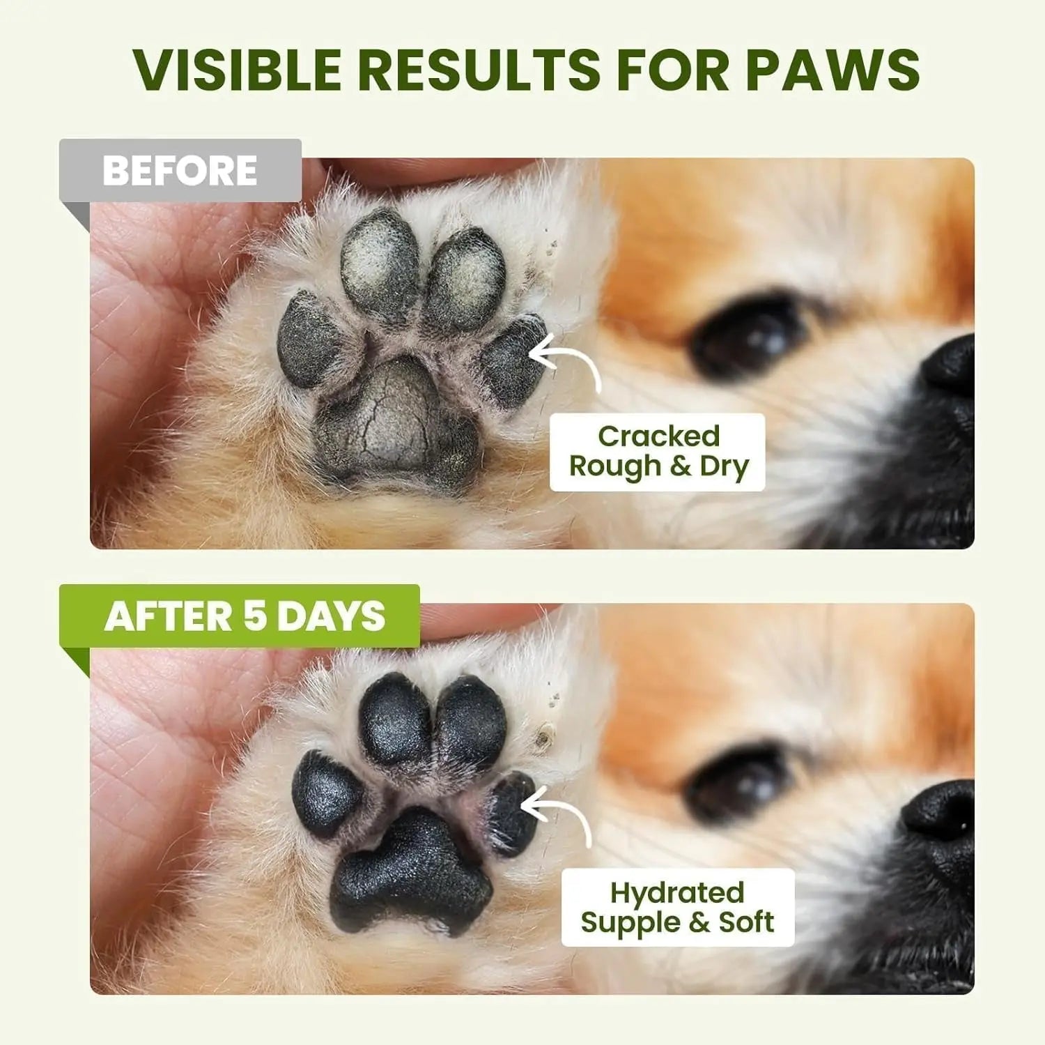 Lick-Safe Dog Paw & Nose Balm with Coconut Oil, All-Natural Moisturizer