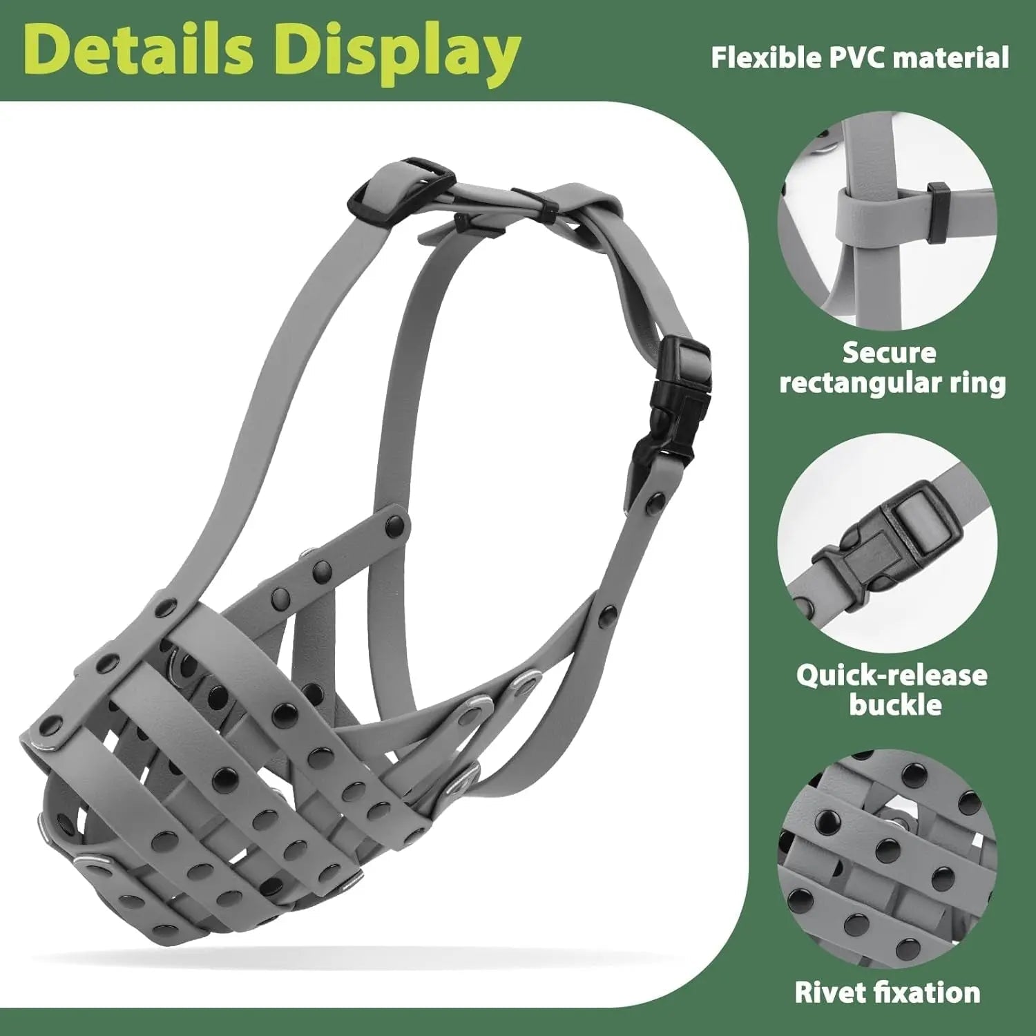 Lightweight Basket Dog Muzzle – Allows Panting, Drinking & Training