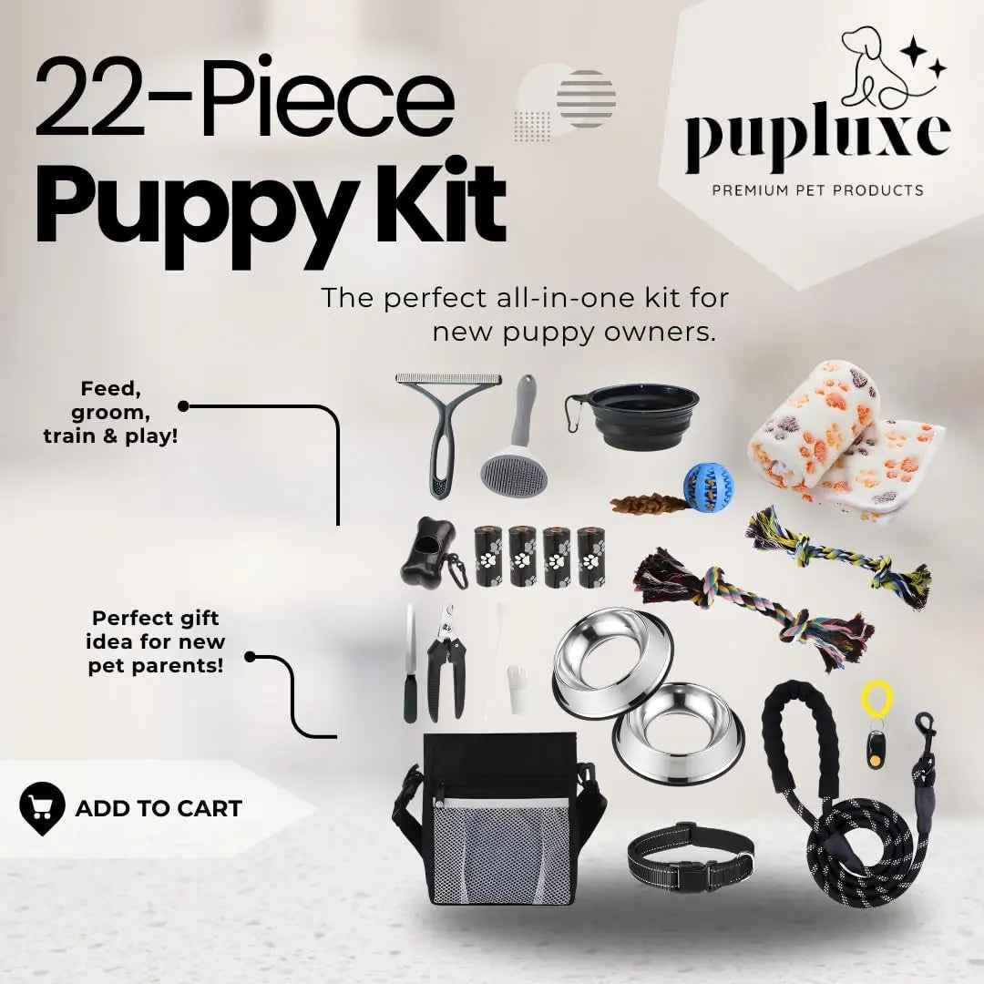 22-Piece Puppy Starter Kit  Training & Care Essentials