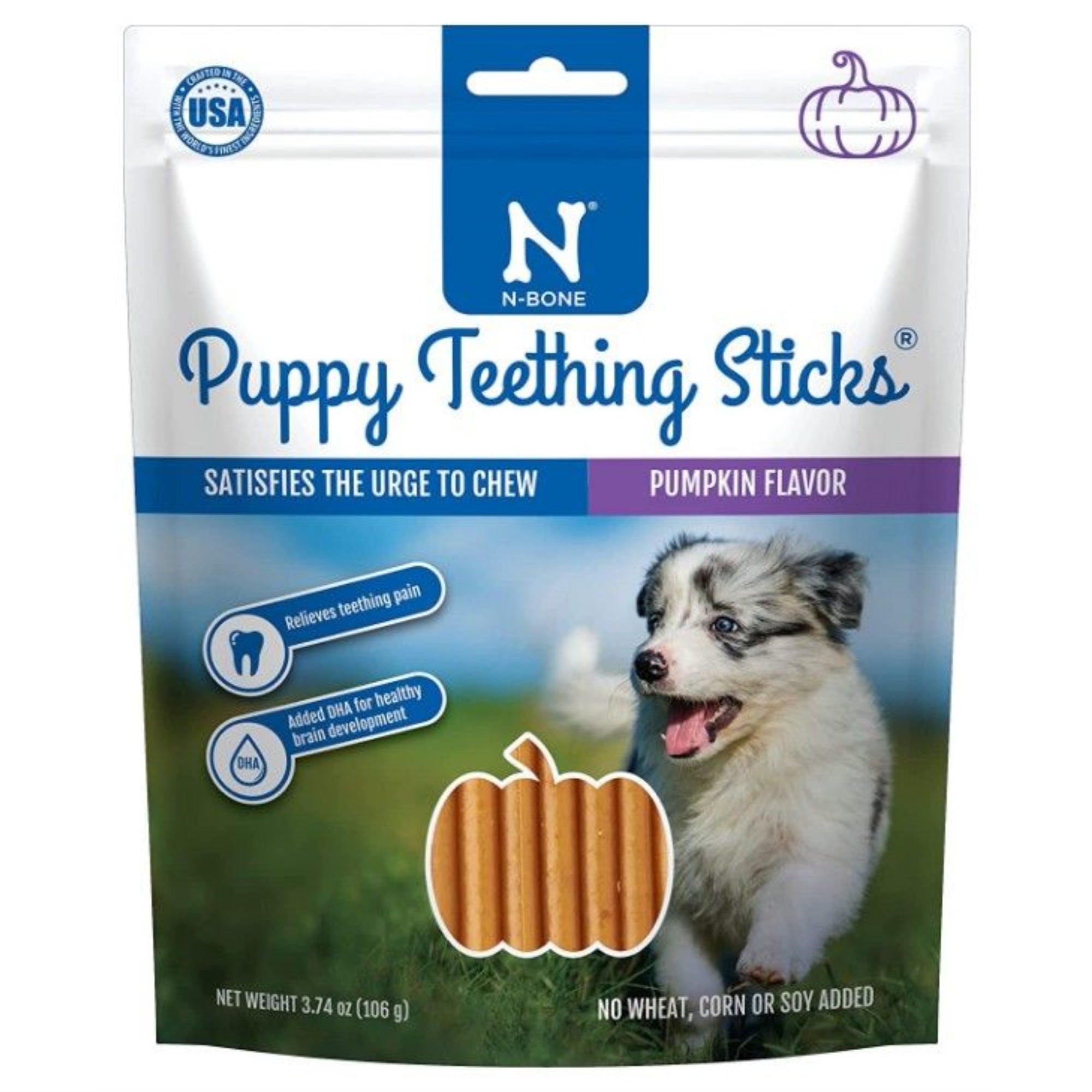 N-Bone Puppy Teething Sticks Pumpkin Flavor