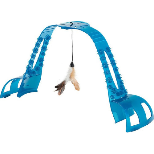 Bergan Turbo Scratcher Cat Toy 16” + Grooming Arch Combo - Interactive Scratch Pad & Self Groomer for Cats